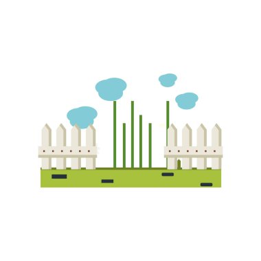 Web ve mobil uygulaması tasarımı, çit logo kavramı için beyaz arka plan üzerinde izole çit simge vektör