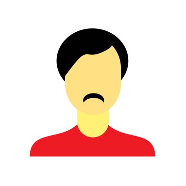 Web ve mobil uygulaması tasarımı, adam logo kavramı için beyaz arka plan üzerinde izole adam simge vektör