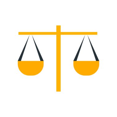 Web ve mobil uygulaması tasarım, denge logo kavramı için beyaz arka plan üzerinde izole denge simge vektör