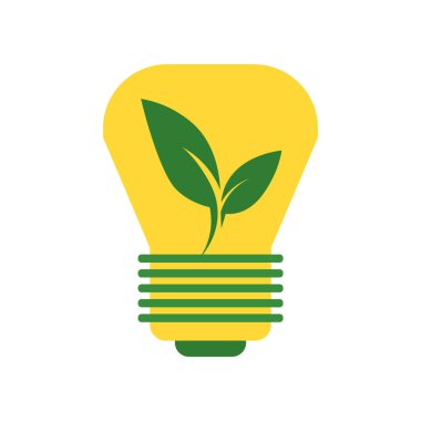 Ampul simgesi üzerinde izole beyaz arka plan web ve mobil uygulaması tasarım, ampul logo kavramı için vektör