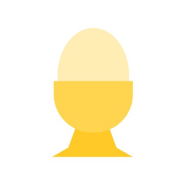 Haşlanmış yumurta simge vektör web ve mobil uygulaması tasarımı, haşlanmış yumurta logo kavramı için izole üzerinde beyaz arka plan