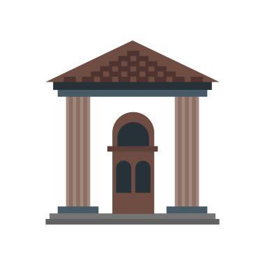 Web ve mobil uygulaması tasarımı, müze logo kavramı için beyaz arka plan üzerinde izole Müzesi simge vektör