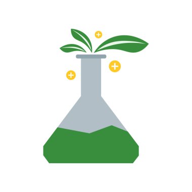 Web ve mobil uygulaması tasarımı, laboratuvar logo kavramı için beyaz arka plan üzerinde izole laboratuvar simge vektör