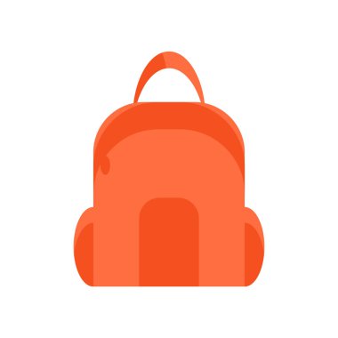 Web ve mobil uygulaması tasarım, sırt çantası logo kavramı için beyaz arka plan üzerinde izole sırt çantası simge vektör