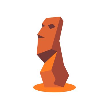Web ve mobil uygulaması tasarımı, Moai logo kavramı için beyaz arka plan üzerinde izole Moai simge vektör