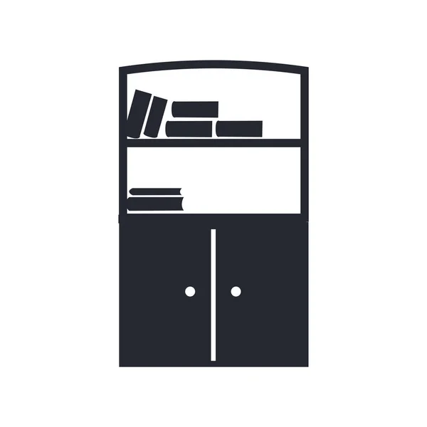 Boekenplank Pictogram Vector Geïsoleerd Een Witte Achtergrond Voor Web Mobiele — Stockvector