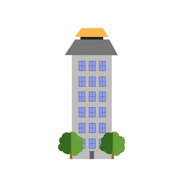 Gebäude Symbol Vektor Isoliert Auf Weißem Hintergrund Für Ihre Web — Stockvektor