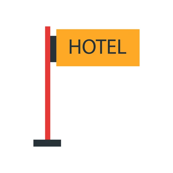 Vetor Ícone Hotel Isolado Fundo Branco Para Seu Web Design — Vetor de Stock