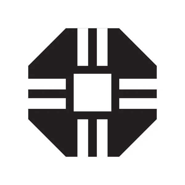 Web Mobil Uygulaması Tasarımı Octagon Logo Kavramı Için Beyaz Arka — Stok Vektör