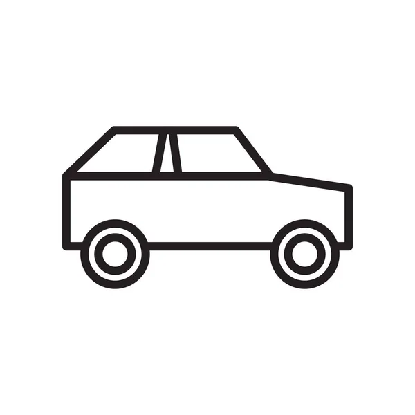 Vector Icono Coche Aislado Fondo Blanco Para Diseño Web Aplicación — Archivo Imágenes Vectoriales