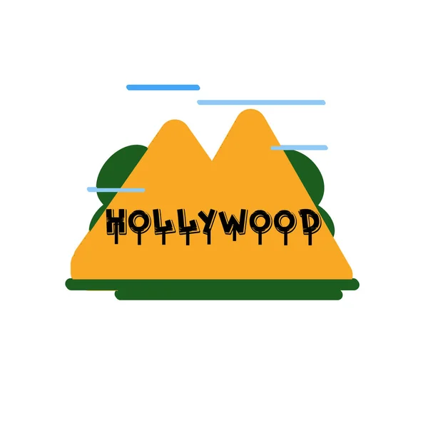 Hollywood Icon Vector Isolated White Background Your Web Mobile App — Stock Vector