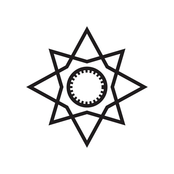 Web およびモバイル アプリケーションの設計風の星印のロゴのコンセプトに枢機卿ポイント用の白い背景で隔離の風星のシンボル アイコン ベクトルの基本的なポイント — ストックベクタ