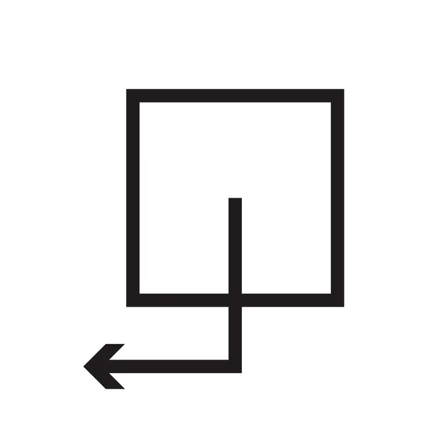 Icono Flecha Izquierda Vector Aislado Fondo Blanco Para Diseño Web — Archivo Imágenes Vectoriales