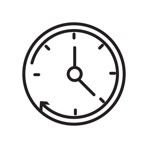 Вектор Піктограми Годинника Ізольовано Білому Тлі Вашого Дизайну Веб Мобільних — стоковий вектор