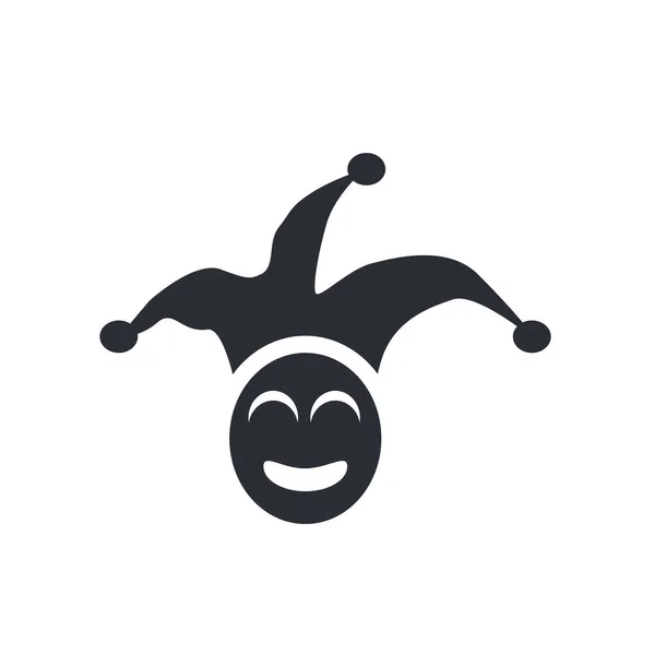 Web Mobil Uygulaması Tasarımı Joker Logo Kavramı Için Beyaz Arka — Stok Vektör