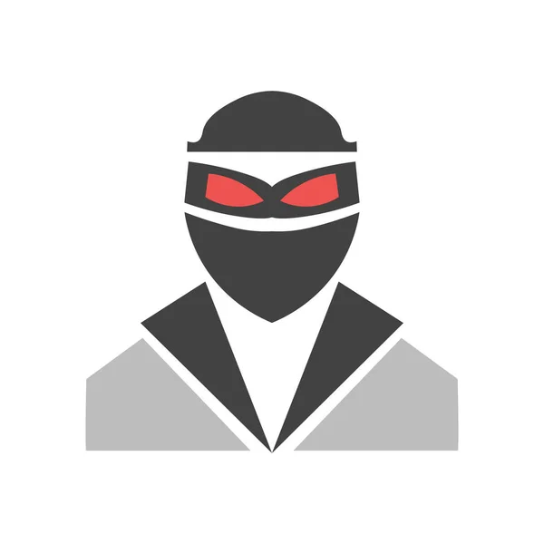 Web Mobil Uygulaması Tasarımı Hırsız Logo Kavramı Için Beyaz Arka — Stok Vektör