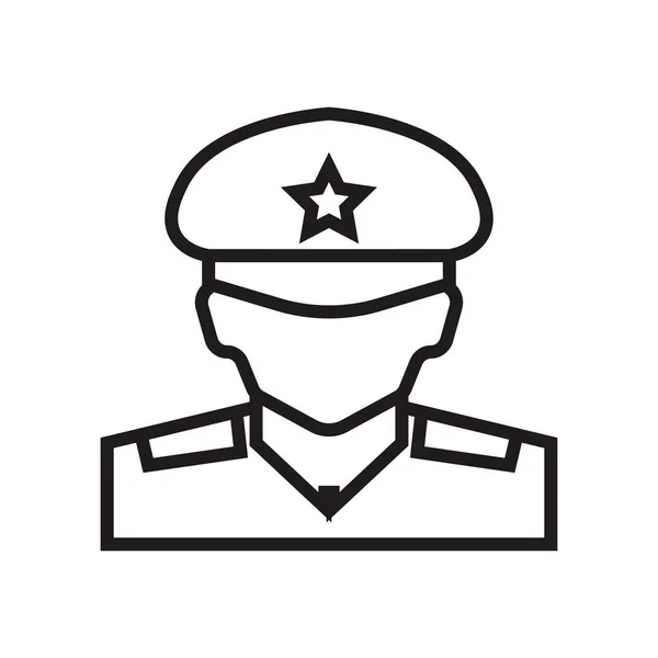 Icono Militar Vector Aislado Sobre Fondo Blanco Para Diseño Web — Archivo Imágenes Vectoriales