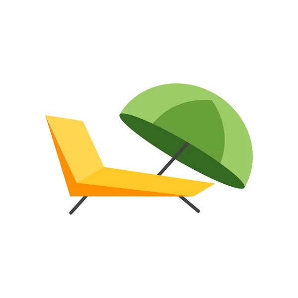 Deck Chair Icon Vector Isolated White Background Your Web Mobile — Stock Vector