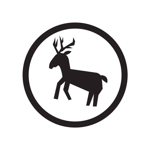 Vecteur Icônes Deer Sign Isolé Sur Fond Blanc Pour Conception — Image vectorielle