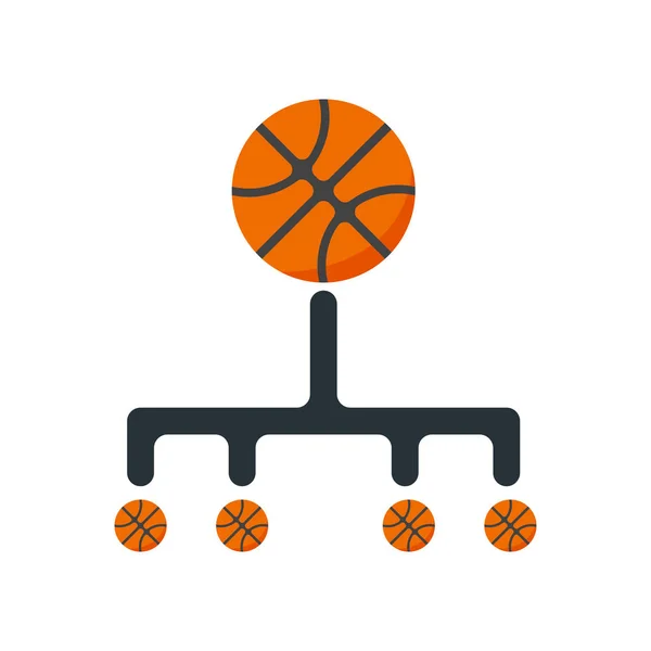 Basketball Icon Vector Isolated White Background Your Web Mobile App — Stock Vector
