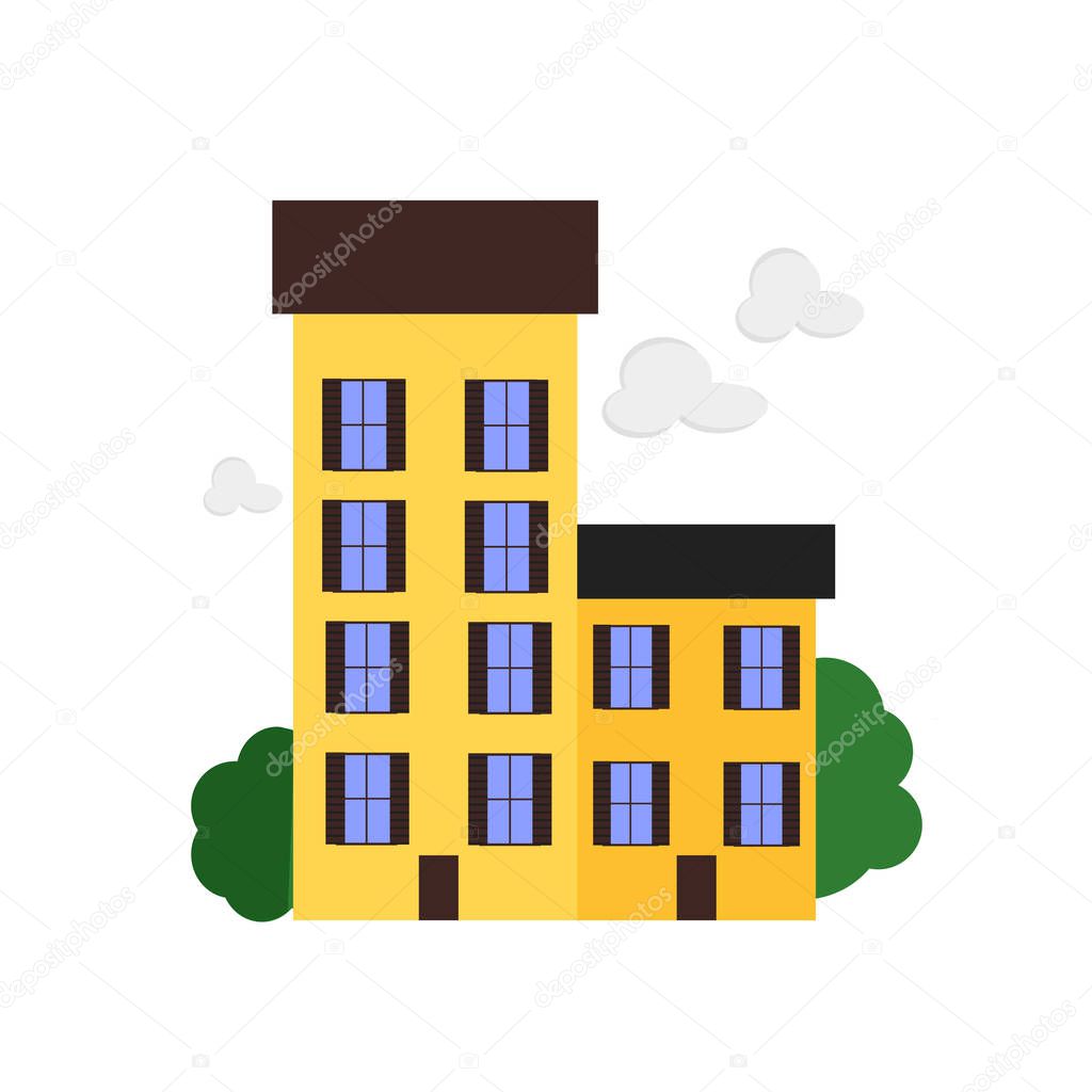 Appartment icon vector isolated on white background for your web and mobile app design, Appartment logo concept