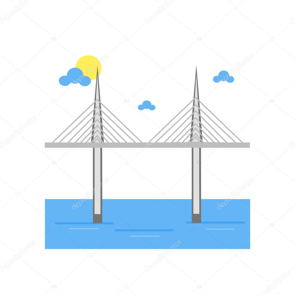 Millau viaduct icon vector isolated on white background for your web and mobile app design, Millau viaduct logo concept