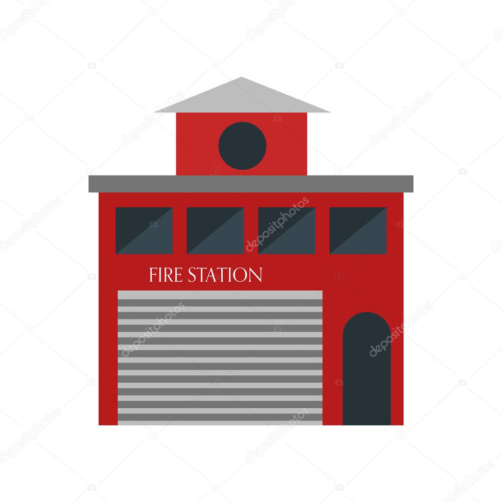 Fire station icon vector isolated on white background for your web and mobile app design, Fire station logo concept