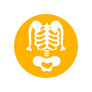 Web ve mobil uygulaması tasarımı, iskelet logo kavramı için beyaz arka plan üzerinde izole iskelet simge vektör