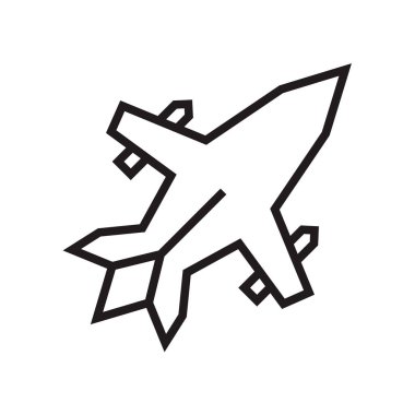 Web ve mobil uygulaması tasarımı, Jet logo kavramı için beyaz arka plan üzerinde izole jet simge vektör