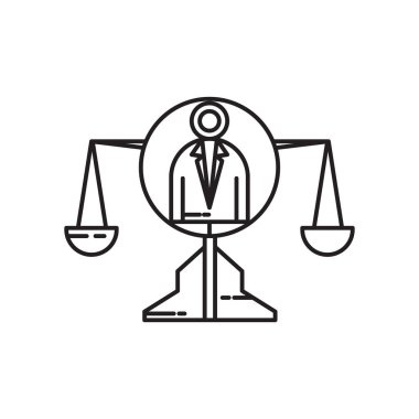 Web ve mobil uygulaması tasarım, denge logo kavramı için beyaz arka plan üzerinde izole denge simge vektör