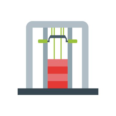 Web ve mobil uygulaması tasarımı, spor salonu logo kavramı için beyaz arka plan üzerinde izole jimnastik salonu simge vektör