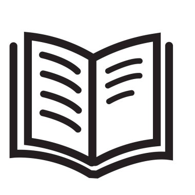 Açık günlük simge vektör web ve mobil uygulaması tasarımı, açık günlük logo kavramı için izole üzerinde beyaz arka plan