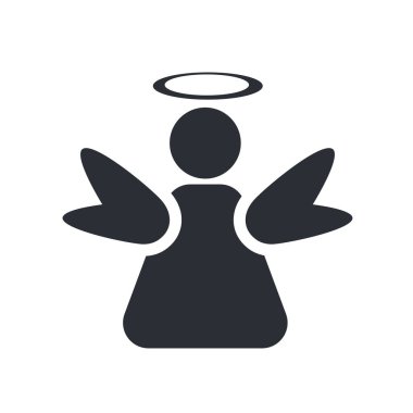 Web ve mobil uygulaması tasarımı, melek logo kavramı için beyaz arka plan üzerinde izole melek simge vektör