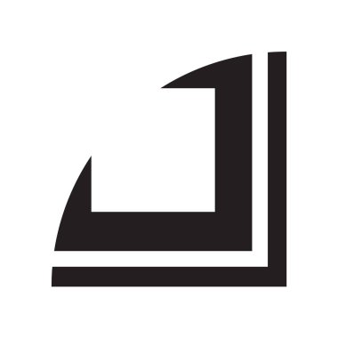 Eğri simge vektör web ve mobil uygulaması tasarımı, eğri logo kavramı için izole üzerinde beyaz arka plan