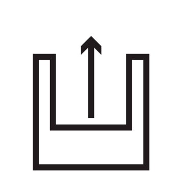 Web ve mobil uygulaması tasarım, ok logo kavramı için beyaz arka plan üzerinde izole ok simge vektör