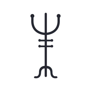 Web ve mobil uygulaması tasarımı, askı logo kavramı için beyaz arka plan üzerinde izole askı simge vektör