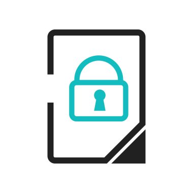 Veri penceresi kilit simgesi bir anahtar simgesi ile vektör web ve mobil uygulaması tasarımı, veri penceresi kilit simgesi ile bir anahtar kavram üzerinde izole beyaz arka plan