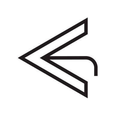 Sol ok simge vektör web ve mobil uygulaması tasarımı, sol ok logo kavramı için izole üzerinde beyaz arka plan