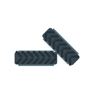 Web ve mobil uygulaması tasarım, lastik logo kavramı için beyaz arka plan üzerinde izole lastiği simge vektör