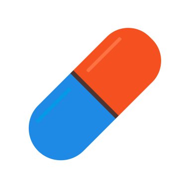 Hap simge vektör web ve mobil uygulaması tasarımı, hap logo kavramı için izole üzerinde beyaz arka plan