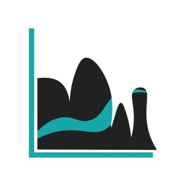 Birden çok değişken sürekli grafik simge vektör web ve mobil uygulaması tasarımı, birden çok değişken sürekli grafik logo kavramı üzerinde izole beyaz arka plan