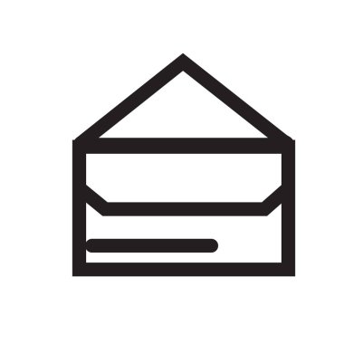 E-posta zarf düğme simge vektör web ve mobil uygulaması tasarımı, e-posta zarf düğme logo kavramı için izole üzerinde beyaz arka plan