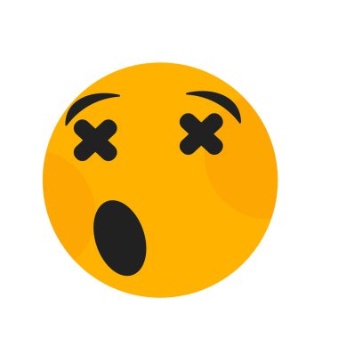 Hüzünlü gülümseme simge vektör web ve mobil uygulaması tasarımı, hüzünlü gülümseme logo kavramı için izole üzerinde beyaz arka plan