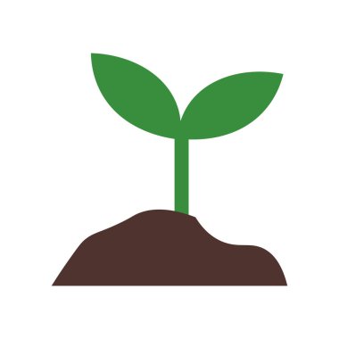 Filiz simge vektör web ve mobil uygulaması tasarımı, filiz logo kavramı için izole üzerinde beyaz arka plan