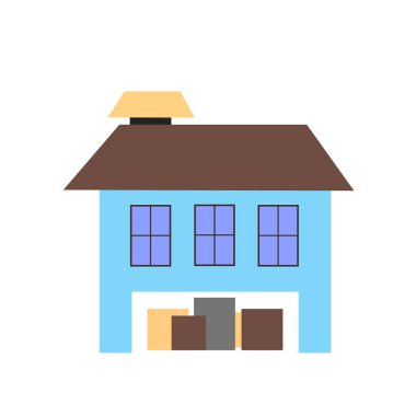 Web ve mobil uygulaması tasarım, ambar logo kavramı için beyaz arka plan üzerinde izole ambar simge vektör