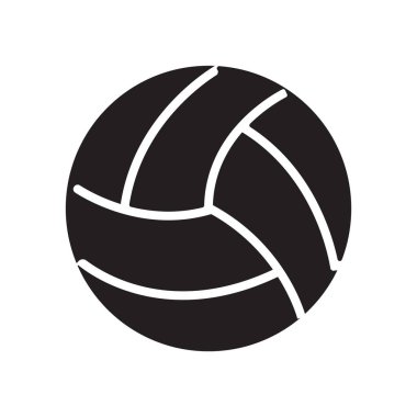 Voleybolu top simge vektör web ve mobil uygulaması tasarımı, Volley ball logo kavramı için izole üzerinde beyaz arka plan