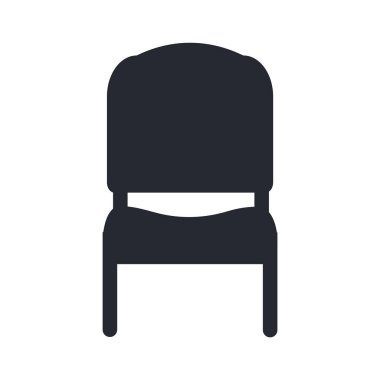 Web ve mobil uygulaması tasarımı, sandalye logo kavramı için beyaz arka plan üzerinde izole sandalye simge vektör