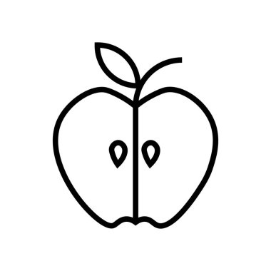 Web ve mobil uygulaması tasarımı, Apple logosu kavramı için beyaz arka plan üzerinde izole Apple simge vektör