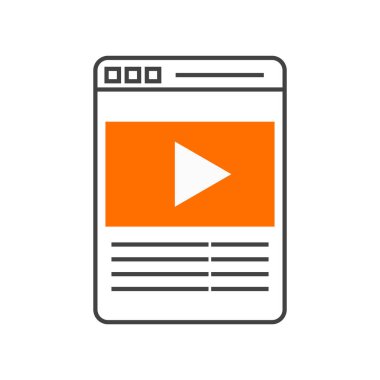 Web ve mobil uygulaması tasarımı, tarayıcı logo kavramı için beyaz arka plan üzerinde izole tarayıcı simge vektör