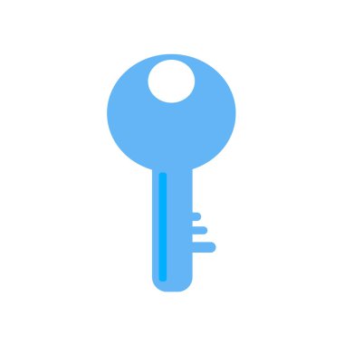 Web ve mobil uygulaması tasarımı, anahtar logo kavramı için beyaz arka plan üzerinde izole anahtar simge vektör